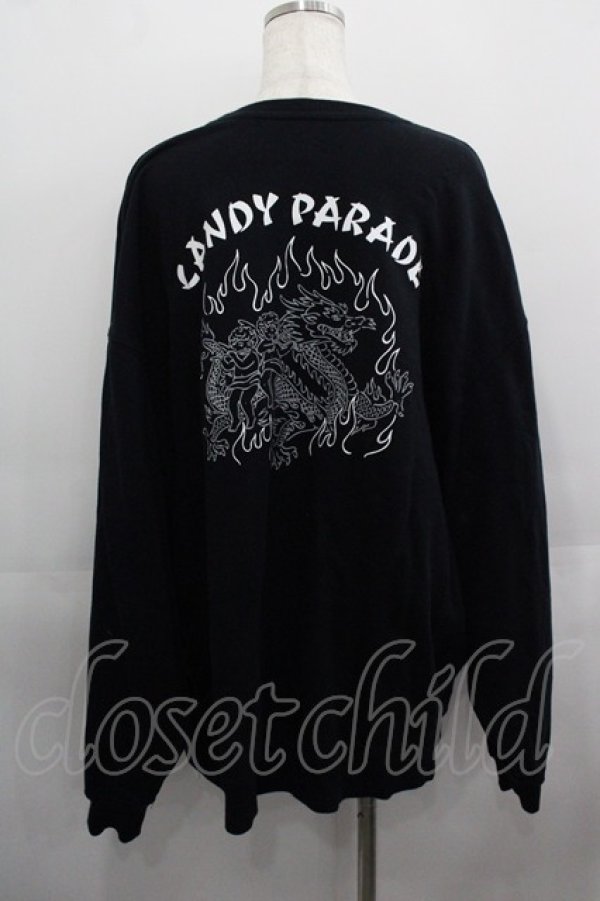 画像2: Candy Stripper / CANDY PARADE SWEAT ONE-PIECE 2 黒Ｘ白 I-25-05-11-117-PU-OP-HD-ZI (2)