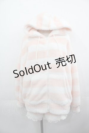 画像: Ank Rouge / ボーダーボアルームウェアセット  ピンクＸ白 I-25-05-11-122-CA-OP-HD-ZI