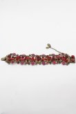 画像1: Michal Negrin / フラワーチェーンブレスレット  赤ＸAGD I-25-05-11-015-LO-AC-HD-ZI (1)