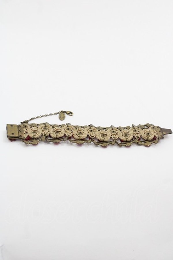 画像2: Michal Negrin / フラワーチェーンブレスレット  赤ＸAGD I-25-05-11-015-LO-AC-HD-ZI (2)