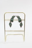 画像1: Michal Negrin / フラワー&しずくモチーフイヤリング  緑ＸAGD I-25-05-11-016-LO-AC-HD-ZI (1)