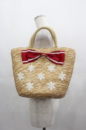 画像: BABY,THE STARS SHINE BRIGHT / Junoの祝福と鳥たちのAriaかごBag  ブラウンＸ赤 I-25-05-11-022-BA-BG-HD-ZI