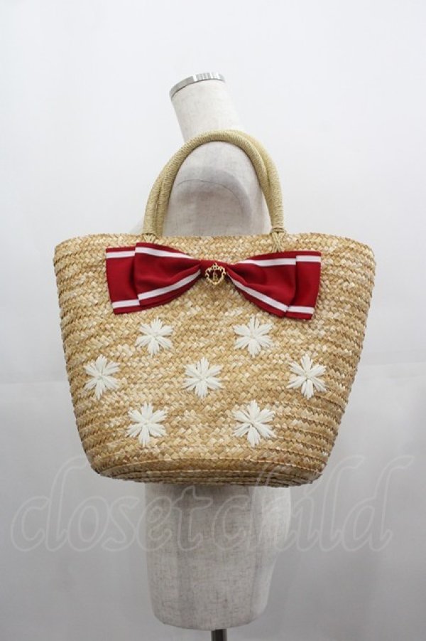 画像1: BABY,THE STARS SHINE BRIGHT / Junoの祝福と鳥たちのAriaかごBag  ブラウンＸ赤 I-25-05-11-022-BA-BG-HD-ZI (1)