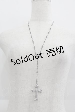画像: Q-pot. / Bone Cross Rosary Necklace  シルバー I-25-05-11-031-QP-AC-HD-ZI