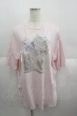 画像1: merry jenny / cat ribbon big tee  ピンク I-25-05-14-054-LO-TO-HD-ZI (1)
