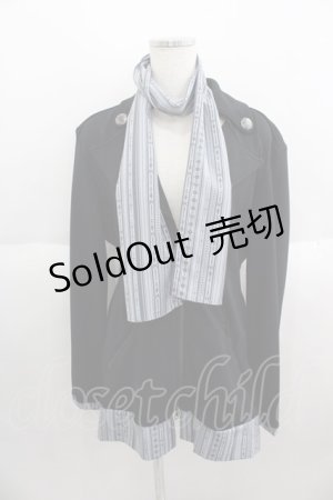 画像: PUTUMAYO / テイルズオブエクシリア2アルヴィンコラボストール付ZIPジャケット  ブラック I-25-05-14-080-PT-JA-HD-ZI