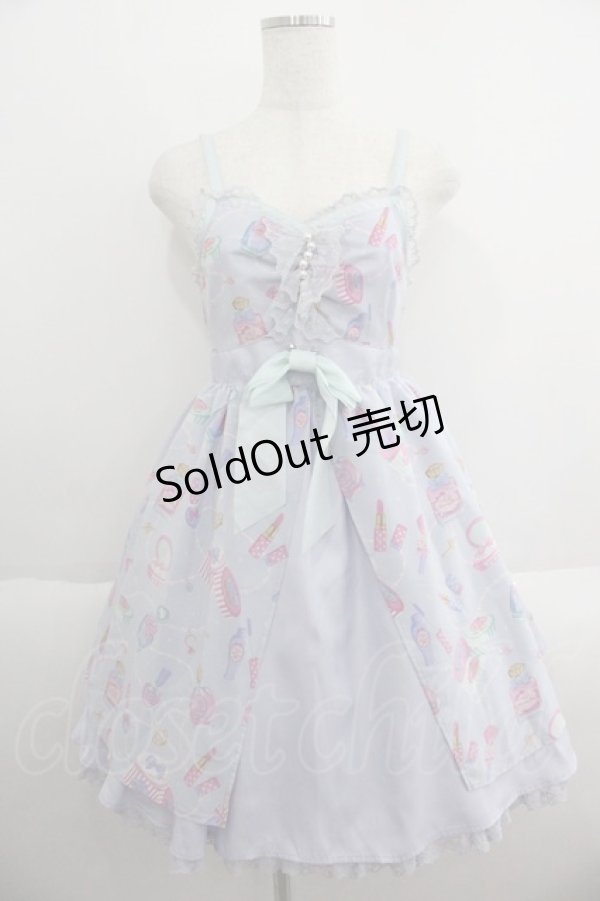 画像1: Angelic Pretty / Dreamy Girlハイウエストジャンパースカート  ラベンダー I-25-05-14-083-AP-OP-HD-ZI (1)