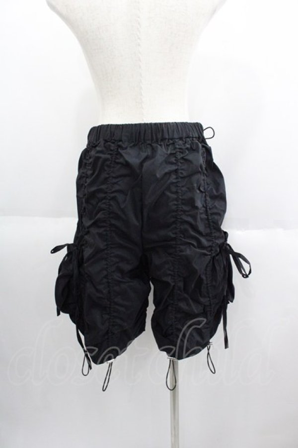 画像2: Candy Stripper / DRAWSTRING HALF PANTS  黒 I-25-05-14-122-PU-PA-HD-ZI (2)