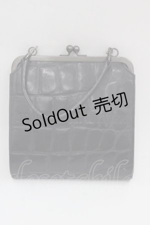 画像: Jean Paul GAULTIER / クロコガマ口ハンドバッグ  黒 I-25-05-14-026-GO-BG-HD-ZI