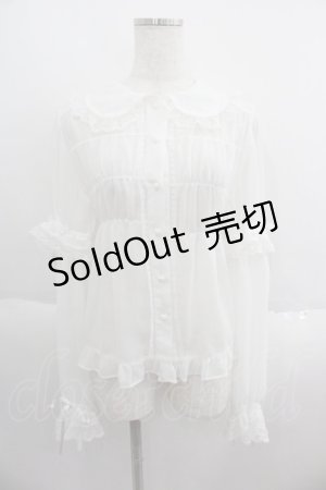 画像: BABY,THE STARS SHINE BRIGHT / 袖取り外しシフォンベビードールブラウス  白 I-25-05-14-037-BA-BL-HD-ZI