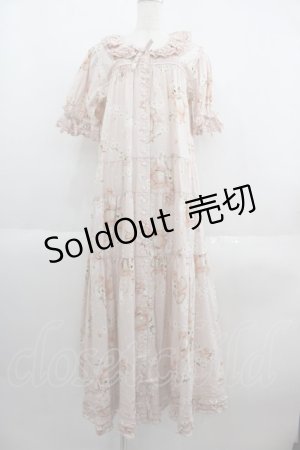 画像: PINK HOUSE / 桜Teddyプリントワンピース  ピンク I-25-05-19-068-LO-OP-HD-ZT339