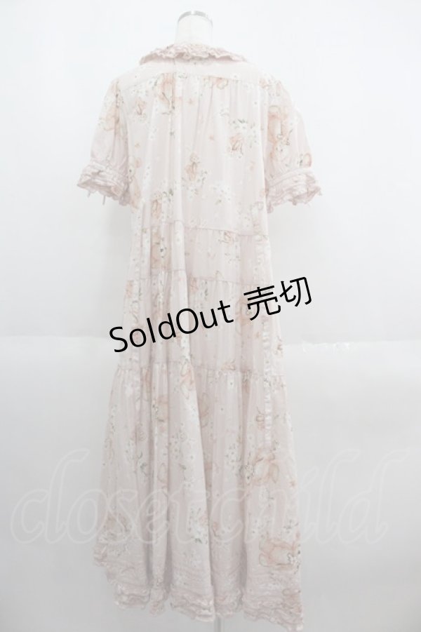 画像2: PINK HOUSE / 桜Teddyプリントワンピース  ピンク I-25-05-19-068-LO-OP-HD-ZT339 (2)