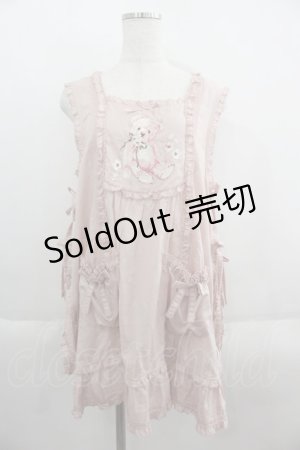 画像: PINK HOUSE / 桜Teddy刺繍使いローンタブリエ  ピンク I-25-05-19-070-LO-TO-HD-ZS