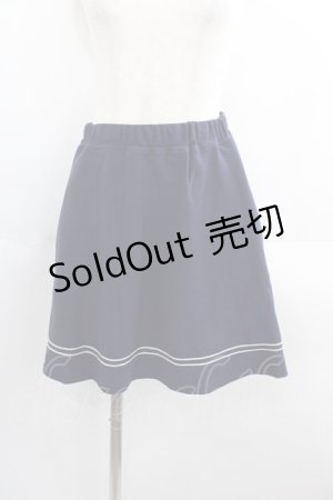 画像: F i.n.t / チェーンステッチ使いポロミニスカート  ネイビー I-25-05-19-075-CA-SK-HD-ZI