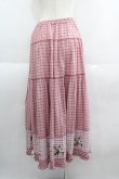 画像2: PINK HOUSE / 野ばらとチェリー刺繍タータンチェックスカート  ピンク I-25-05-19-094-LO-SK-HD-ZI (2)