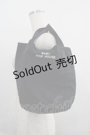 画像: PINK HOUSE / BABY PINK HOUSE刺繍バケツ型バッグ  黒 I-25-05-19-103-LO-BG-HD-ZI