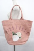 画像1: PINK HOUSE / ホワイトローズ刺繍バッグ  ピンク I-25-05-19-105-LO-BG-HD-ZI (1)