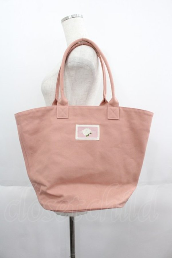 画像2: PINK HOUSE / ホワイトローズ刺繍バッグ  ピンク I-25-05-19-105-LO-BG-HD-ZI (2)
