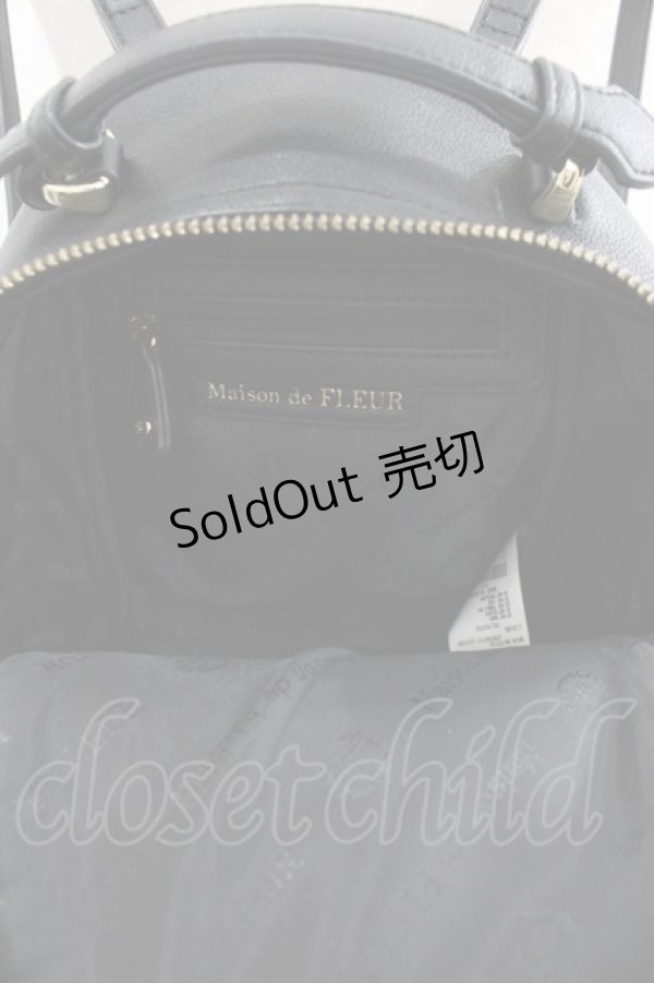 画像2: Maison de FLEUR / リボンSリュック  黒 I-25-05-19-107-LO-BG-HD-ZT286 (2)