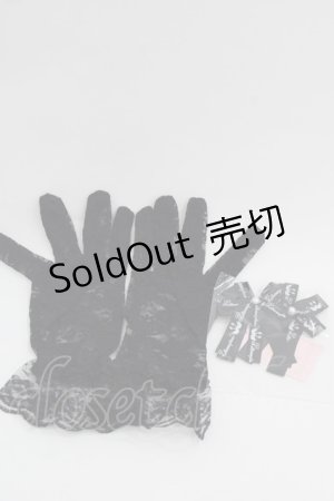 画像: metamorphose / レース手袋 ショート  ブラック I-25-05-19-121-ME-ZA-HD-ZI