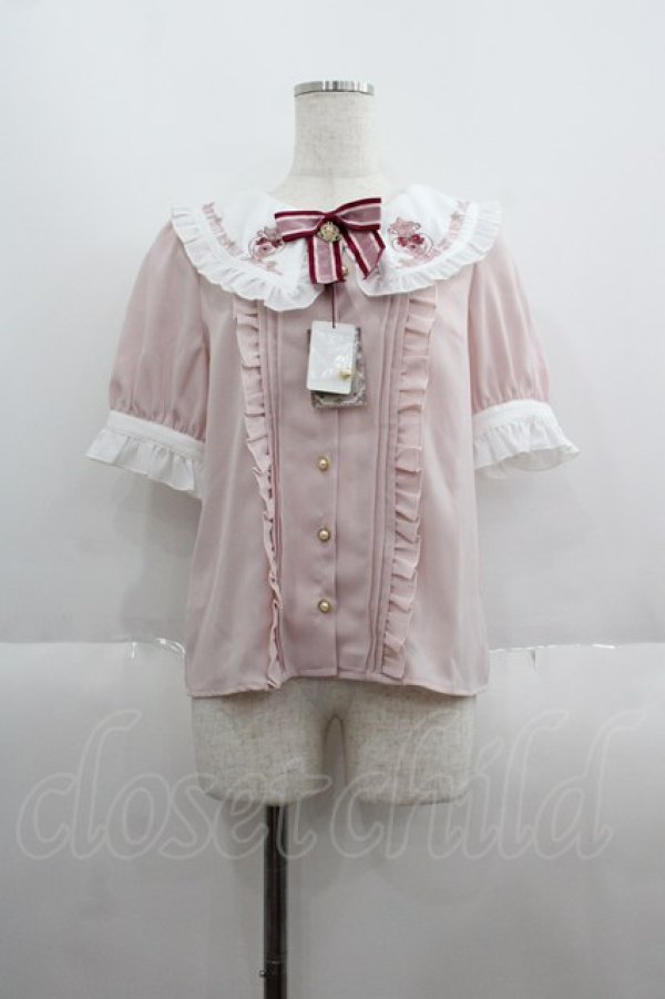 画像1: Amavel / Magical Cosmic Cosmetic 半袖ブラウス  ピンク I-25-05-19-002-CA-BL-HD-ZI (1)