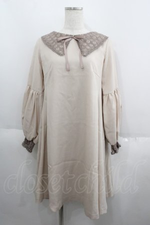 画像: Maison de FLEUR Petite Robe canone / レース衿ワンピース M ベージュ I-25-05-23-052-EL-OP-HD-ZI