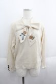 画像1: axes femme / キンモクセイ刺繍ニットプルオーバー M アイボリー I-25-05-23-008-AX-TO-HD-ZI (1)