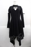 画像1: DARK IN LOVE / Punk hollow star chest dress with sexy ribbon sleeves XL ブラック I-25-05-23-072-PU-OP-HD-ZI (1)