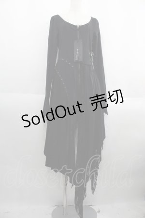 画像: PUNK RAVE / 前ファスナーワンピース XL-2XL ブラック I-25-05-23-077-PU-OP-HD-ZI