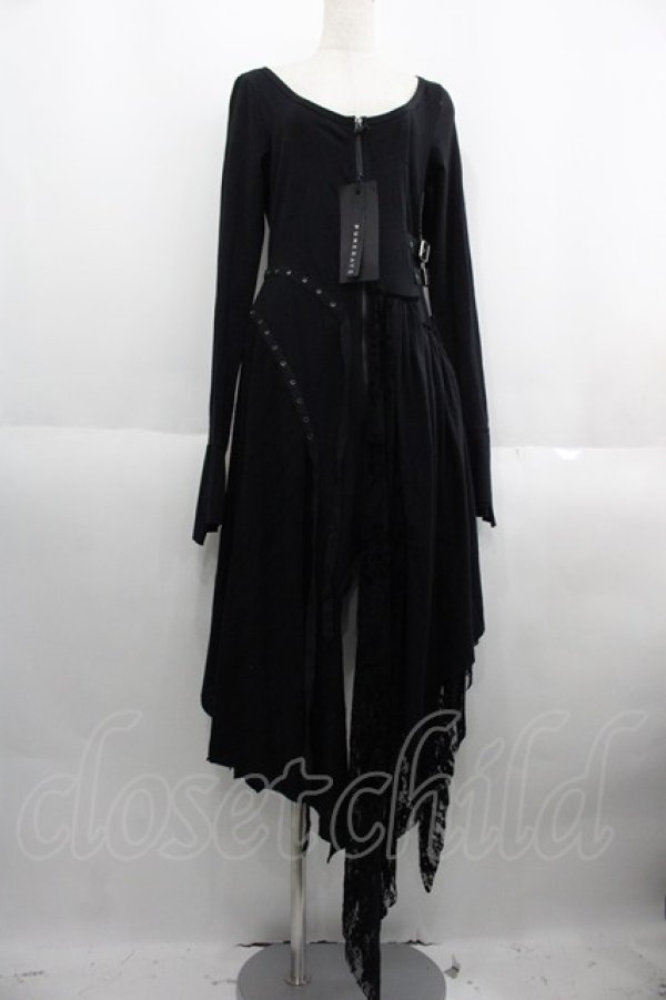 画像1: PUNK RAVE / 前ファスナーワンピース XL-2XL ブラック I-25-05-23-077-PU-OP-HD-ZI (1)