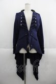 画像1: Ozz Croce / 後ろクロス刺繍燕尾ジャケット  ネイビー I-25-05-23-081-OO-JA-HD-ZI (1)