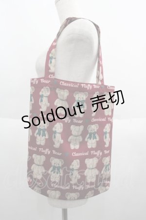 画像: axes femme kawaii / Fluffy Bearトートバッグ  赤 I-25-05-23-107-AX-BG-HD-ZI