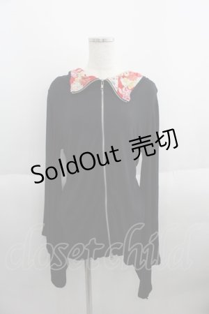 画像: gouk / 着物袖ダブルジップパーカー  ブラック I-25-05-23-013-GO-TO-HD-ZI