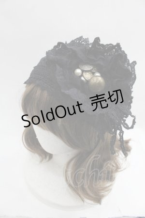 画像: GRAMM / レースヘッドドレス風ヘアバンド  ブラック I-25-05-23-113-HN-ZA-HD-ZI