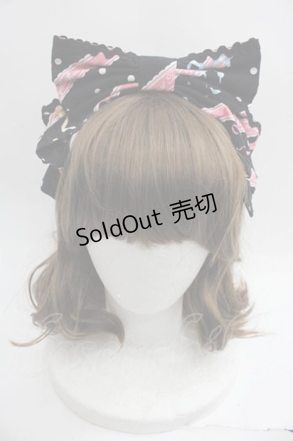 画像1: Angelic Pretty / MELODY TOYSカチューシャ  黒 I-25-05-23-117-AP-AC-HD-ZI (1)