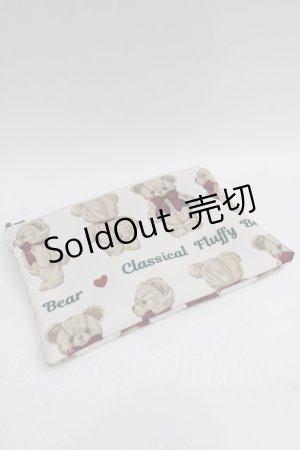 画像: axes femme kawaii / Fluffy Bearポーチ  アイボリー I-25-05-23-125-AX-ZA-HD-ZI