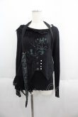 画像1: GRAMM / ジレ付きロングTシャツ  ブラック I-25-05-23-024-HN-TO-HD-ZI (1)