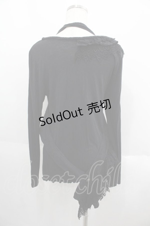 画像2: GRAMM / ジレ付きロングTシャツ  ブラック I-25-05-23-024-HN-TO-HD-ZI (2)