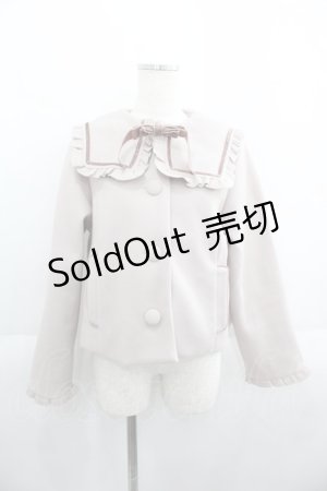 画像: m petit by misako / セーラー襟ショートコート M ピンク I-25-05-23-026-LO-CO-HD-ZI