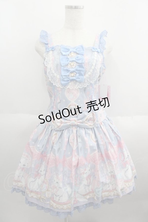 画像1: Angelic Pretty / Dolly Catローウエストジャンパースカート  サックス I-25-05-23-028-AP-OP-HD-ZI (1)