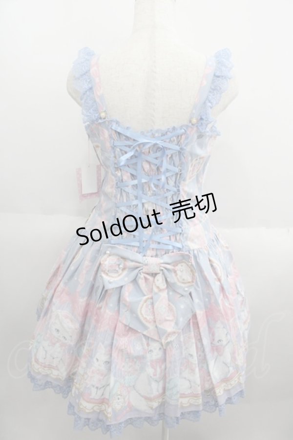 画像2: Angelic Pretty / Dolly Catローウエストジャンパースカート  サックス I-25-05-23-028-AP-OP-HD-ZI (2)