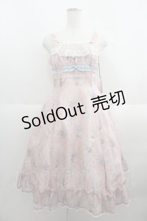 画像: ALICE and the PIRATES / オフィーリアブーケ〜花に葬られた夜〜柄ジャンパースカートI型  ピンク I-25-05-23-029-PA-OP-HD-ZI