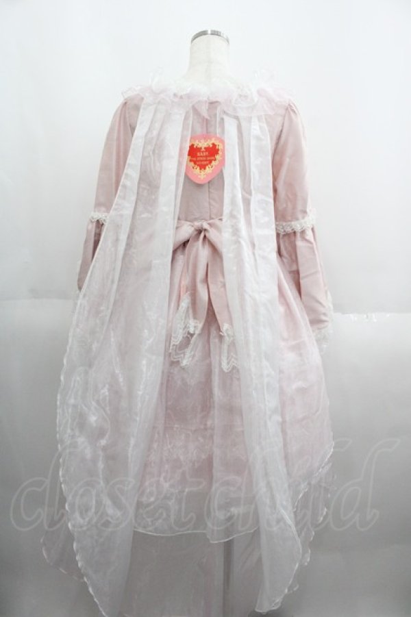 画像2: BABY,THE STARS SHINE BRIGHT / Pearl Princessワンピース  ピンクＸ白 I-25-05-23-038-BA-OP-HD-ZS (2)
