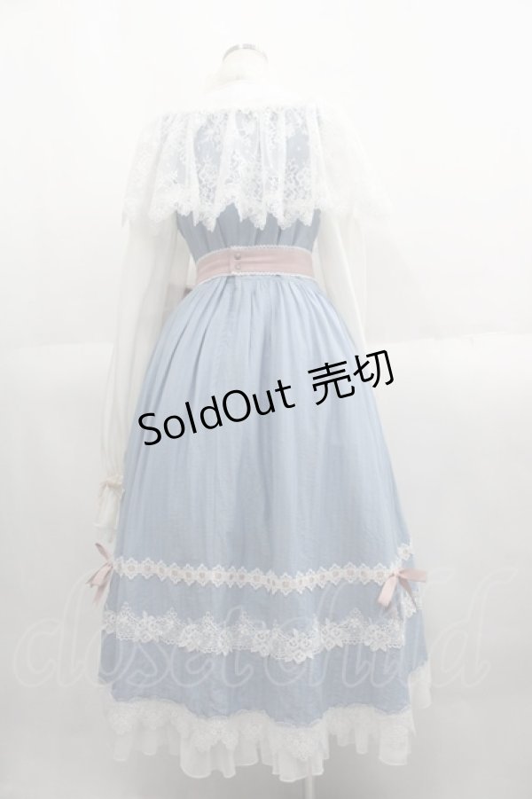 画像2: Hoshibako Works / アリス・マーガトロイド ケープ付きワンピース  サックス I-25-05-23-043-EL-OP-HD-ZI (2)