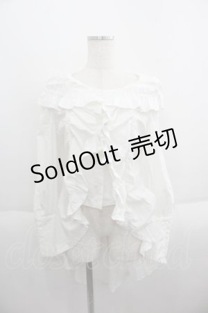 画像: ATELIER BOZ / フリル燕尾シャツ  白 I-25-05-23-005-EL-BL-HD-ZI
