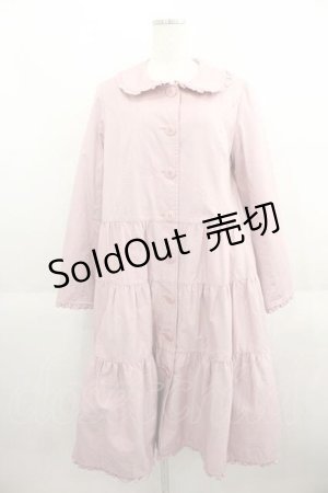 画像: PINK HOUSE / 襟付きロングティアードコート  ピンク I-25-05-29-051-LO-CO-HD-ZI