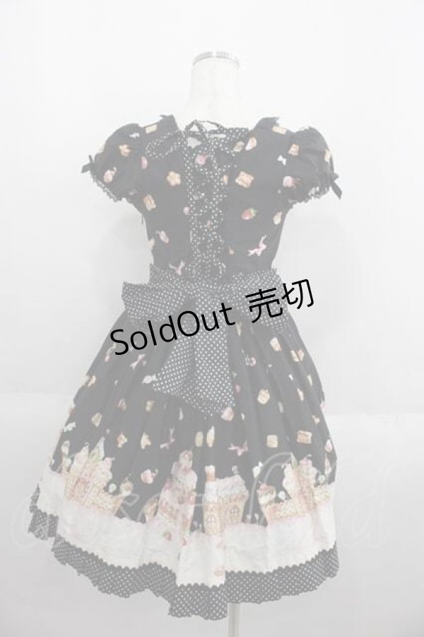 画像2: Angelic Pretty / お菓子の国ワンピース  黒 I-25-05-29-054-AP-OP-HD-ZI (2)