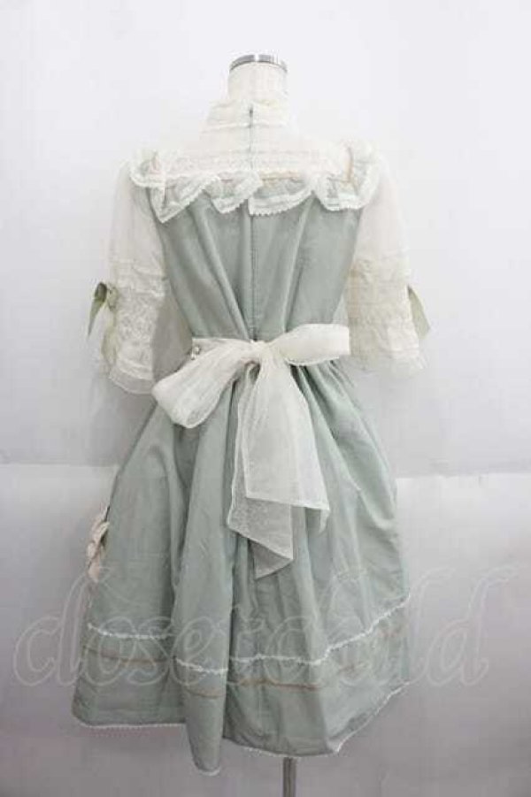 画像2: BABY,THE STARS SHINE BRIGHT / Lumiere eclatanteリボンリボンワンピース  ミント I-25-05-29-056-BA-OP-HD-ZY (2)