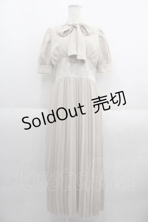 画像: An MILLE / ウエストレース切り替えロングワンピース  ベージュＸ白 I-25-05-29-069-EL-OP-HD-ZI