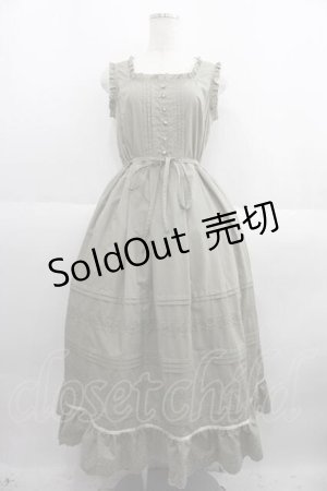 画像: axes femme / ピンタックコットンワンピース  グリーン I-25-05-29-072-AX-OP-HD-ZI